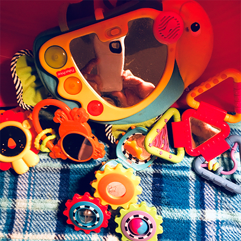 monkey toys with mirrors